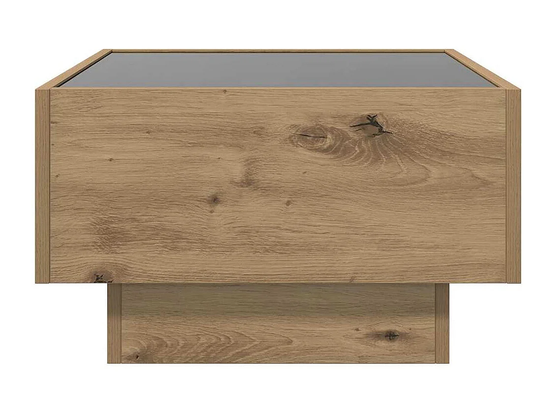 Tavolino da caffè in rovere fatto a mano 50 x 50 x 30 cm Legno ingegnerizzato