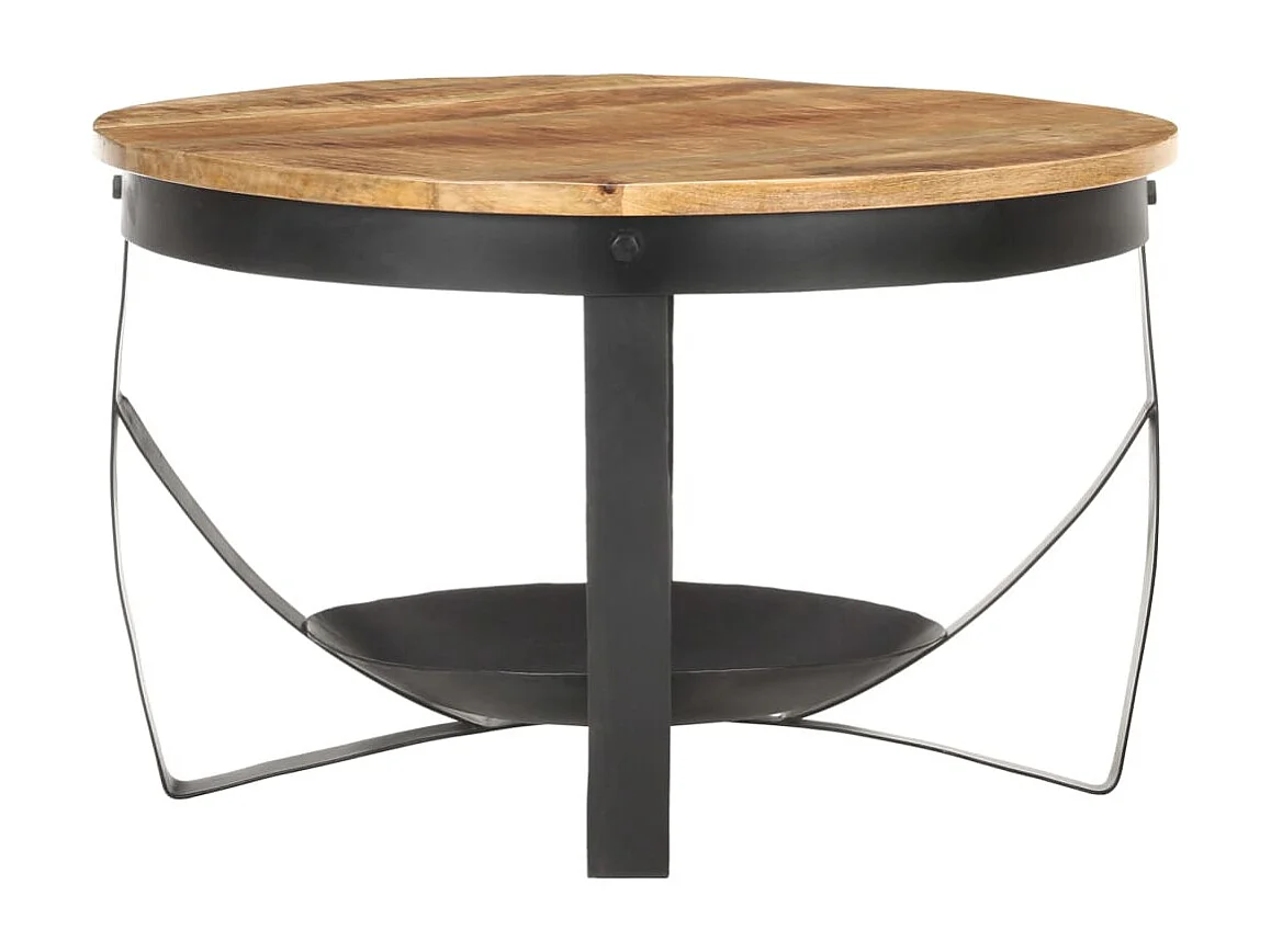 Tavolino da caffè Ø68x43 cm Legno di mango grezzo