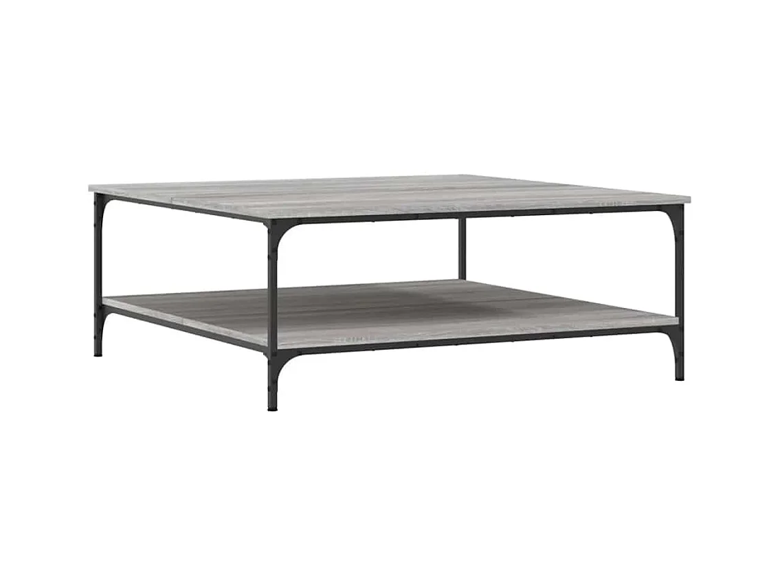 Tavolino Sonoma grigio 100x100x40 cm in legno ingegnerizzato