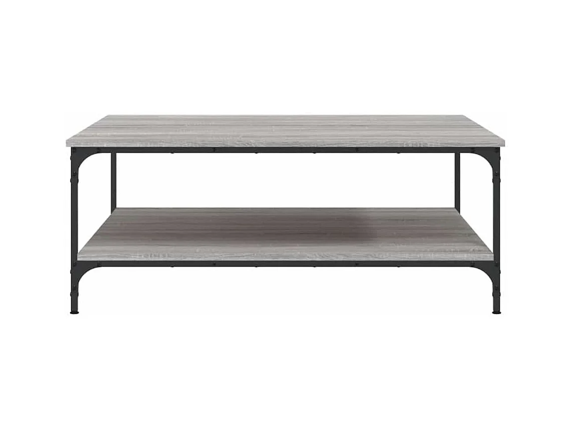 Tavolino Sonoma grigio 100x100x40 cm in legno ingegnerizzato