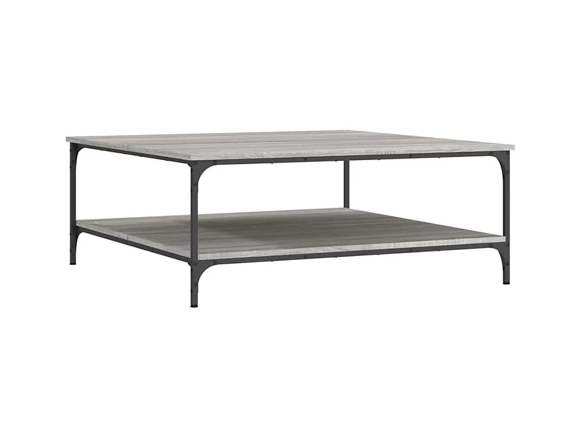 Tavolino Sonoma grigio 100x100x40 cm in legno ingegnerizzato