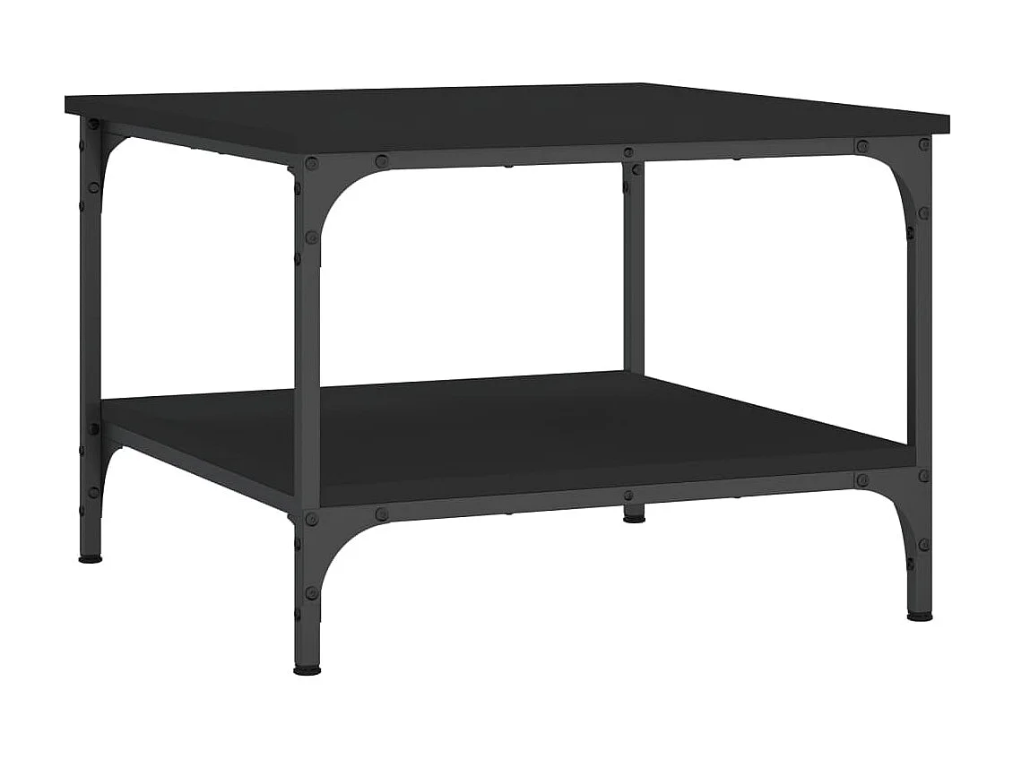 Zwarte salontafel 55x55x40 cm bewerkt hout