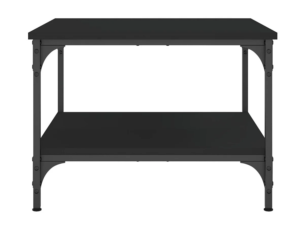 Zwarte salontafel 55x55x40 cm bewerkt hout