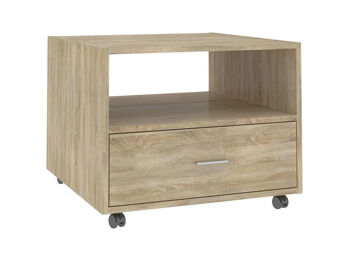 Table basse chêne sonoma 55x55x40 cm bois d'ingénierie