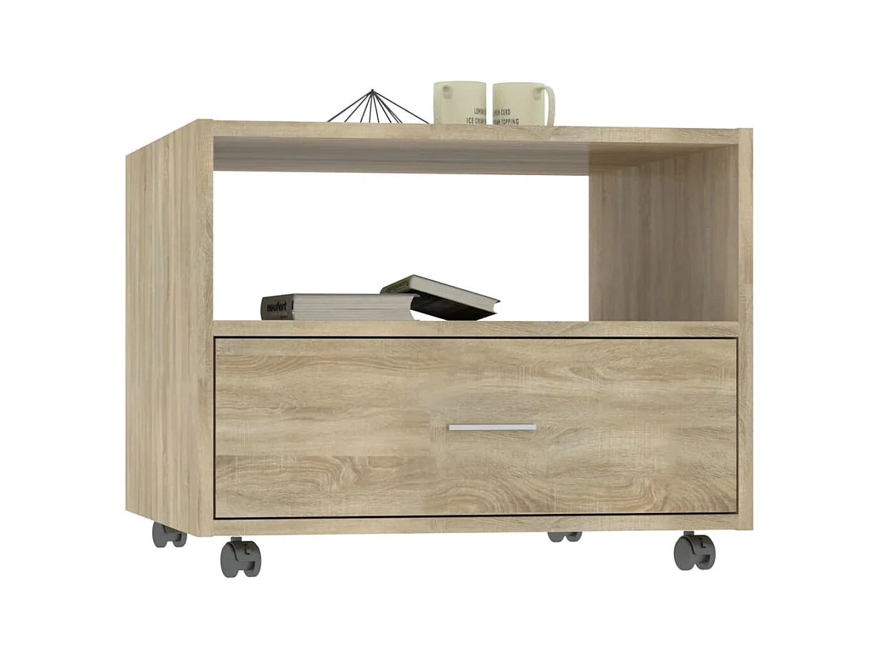 Table basse chêne sonoma 55x55x40 cm bois d'ingénierie