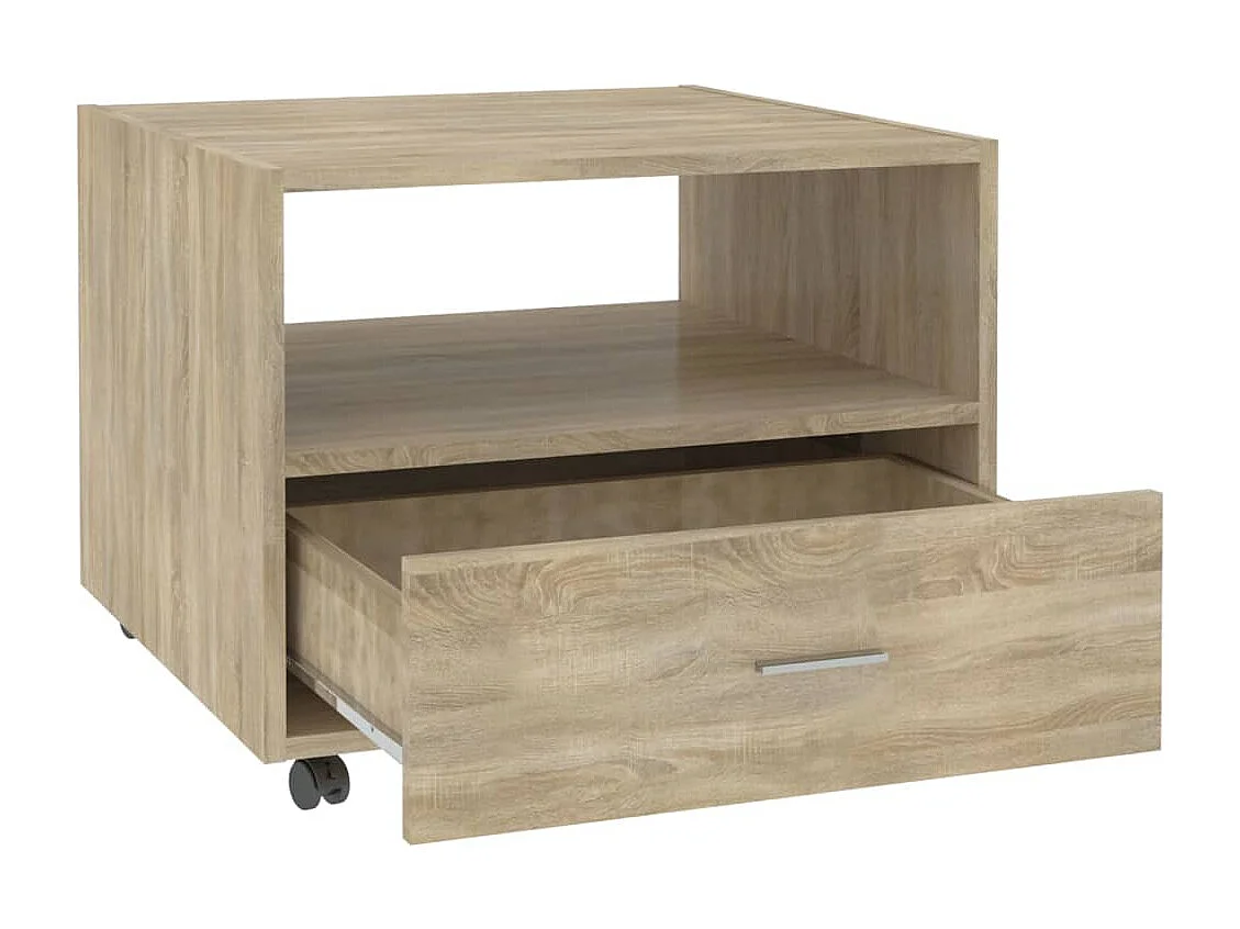 Tavolino da caffè in rovere Sonoma 55x55x40 cm in legno ingegnerizzato