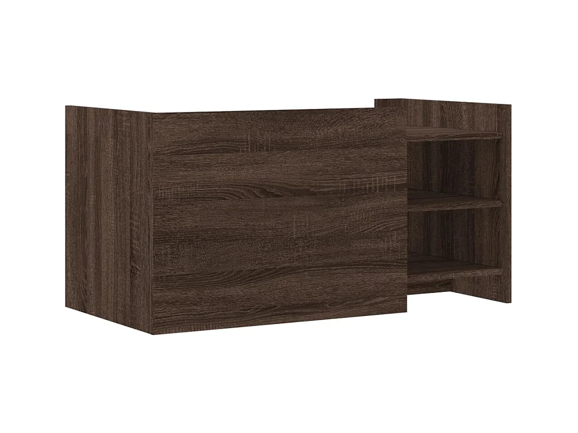 Salontafel bruin eiken 100x50x50 cm bewerkt hout