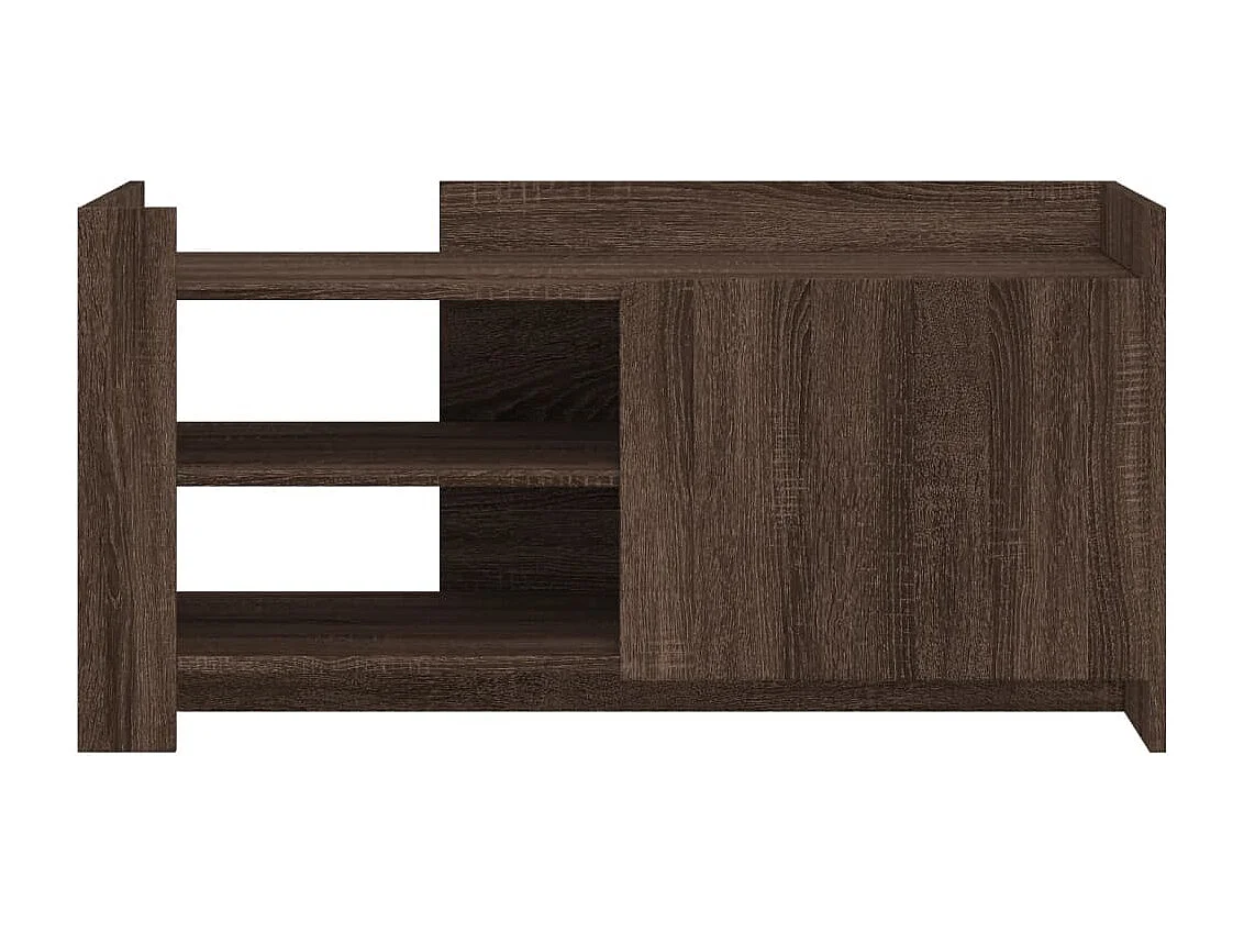 Tavolino da caffè in rovere marrone 100x50x50 cm in legno ingegnerizzato