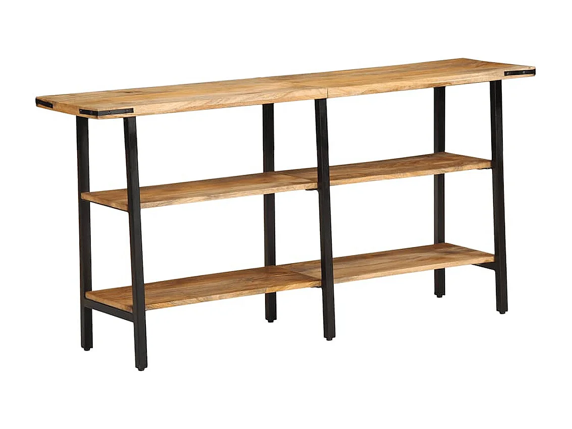 Consoletafel 140x35x70 cm massief mangohout
