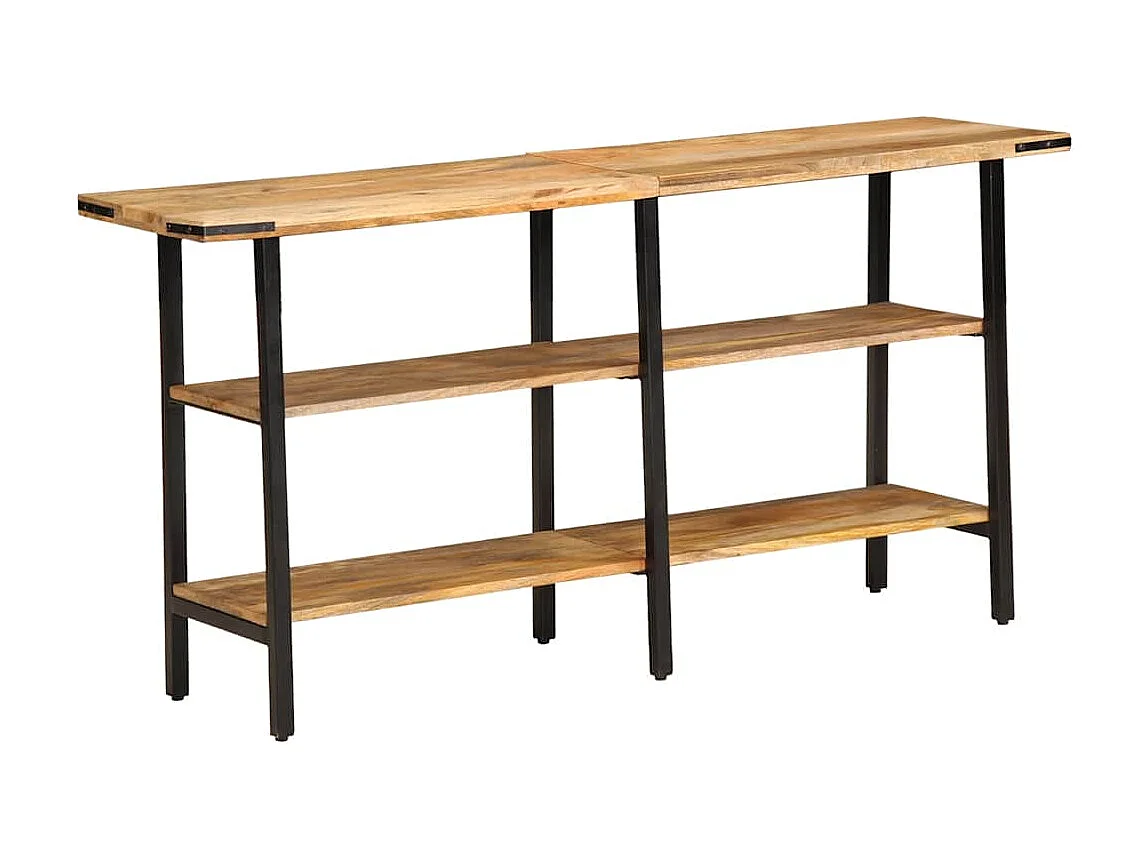 Consoletafel 140x35x70 cm massief mangohout