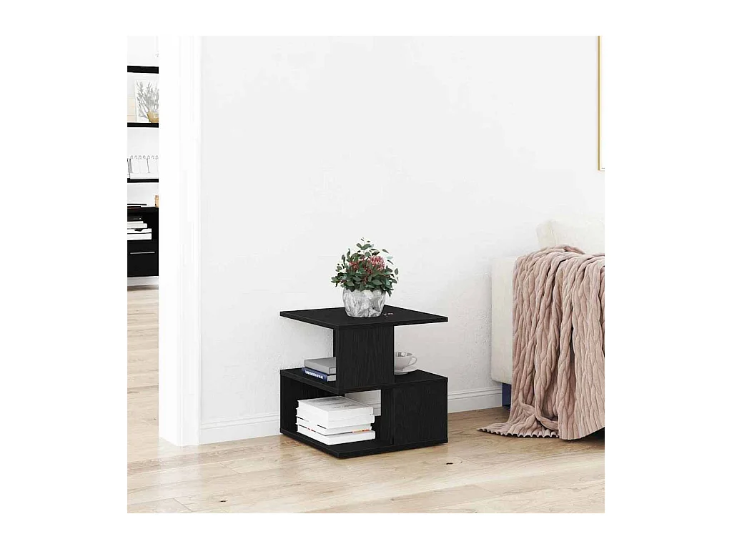 Table d'appoint Chêne noir 40 x 40 x 40 cm Bois d'ingénierie