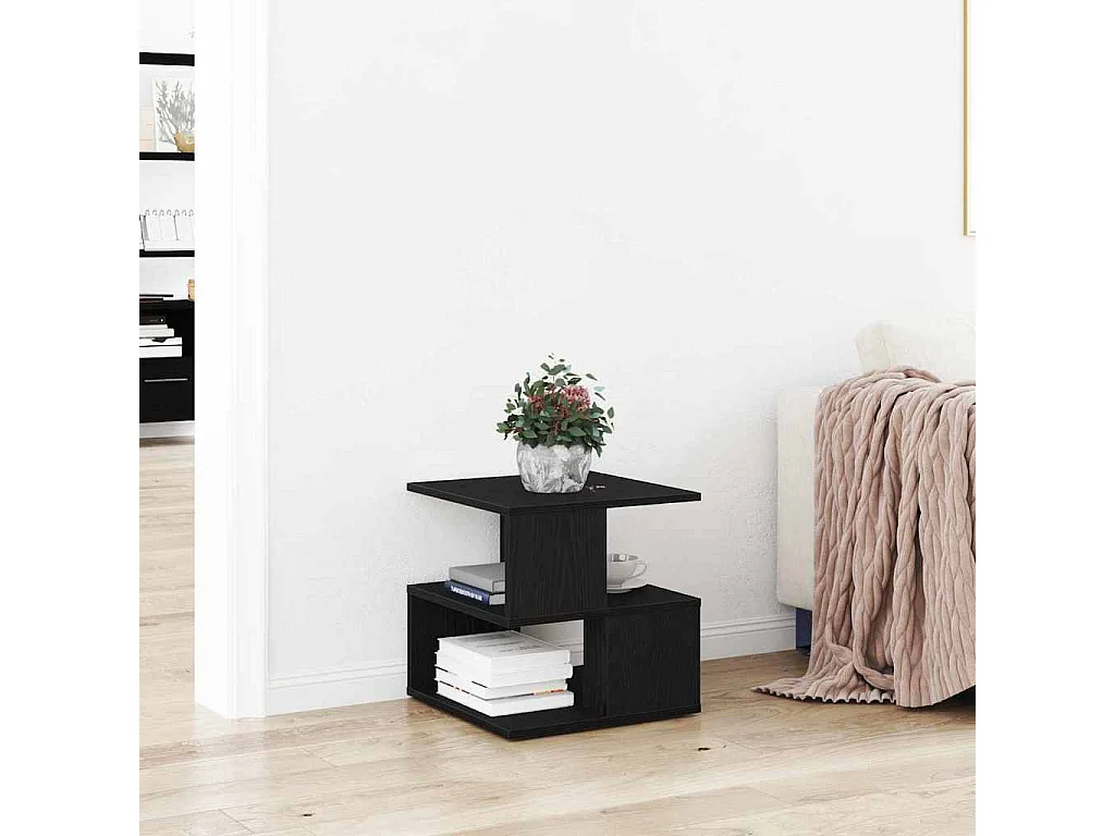 Table d'appoint Chêne noir 40 x 40 x 40 cm Bois d'ingénierie