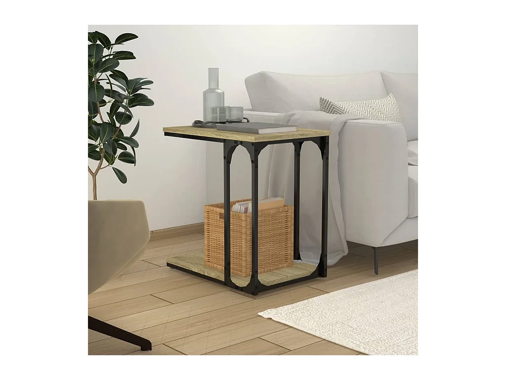 Sonoma Eiken Bijzettafel 50x35x52 cm Bewerkt Hout