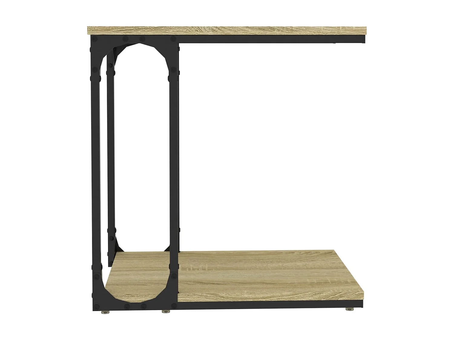 Mesa auxiliar de roble Sonoma 50x35x52 cm Madera de ingeniería