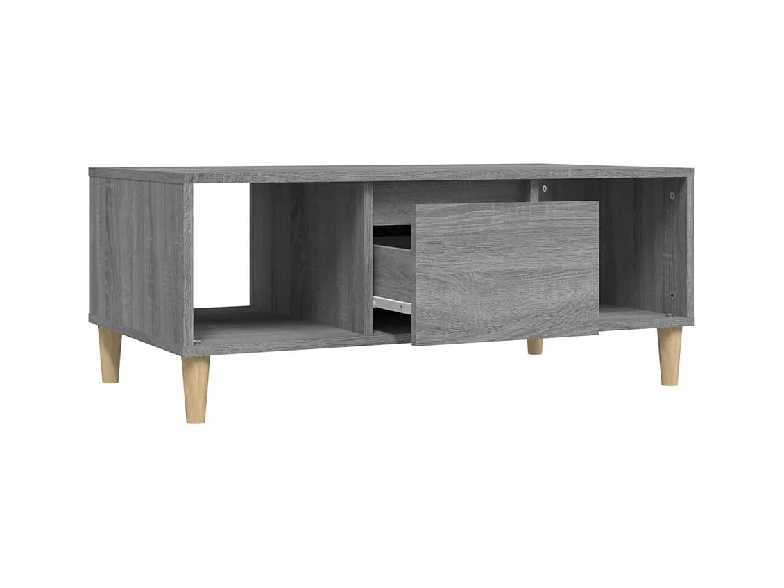 Tavolino da caffè Sonoma grigio 90x50x36,5 cm in legno ingegnerizzato