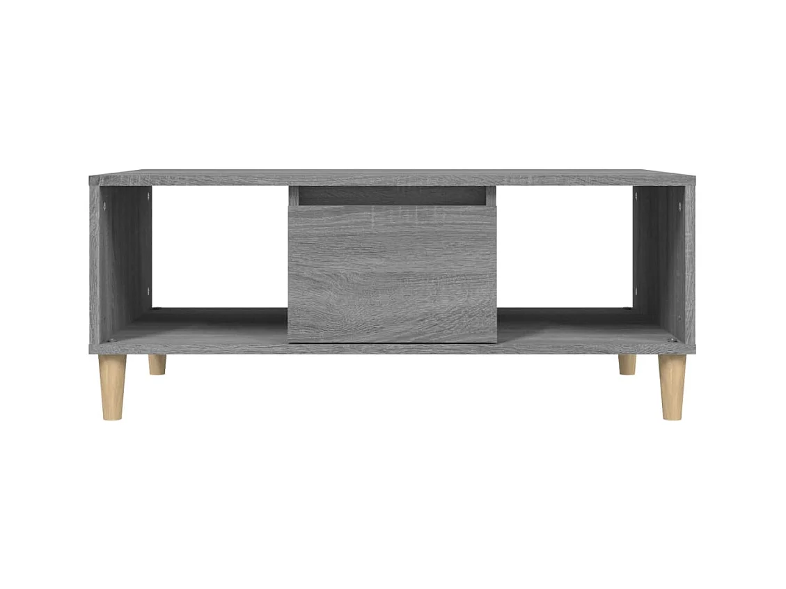 Tavolino da caffè Sonoma grigio 90x50x36,5 cm in legno ingegnerizzato