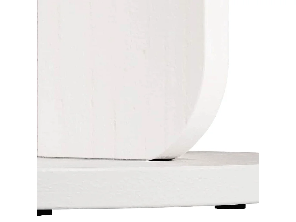 Witte bijzettafel 39,5 x 39,5 x 53,5 cm massief grenenhout