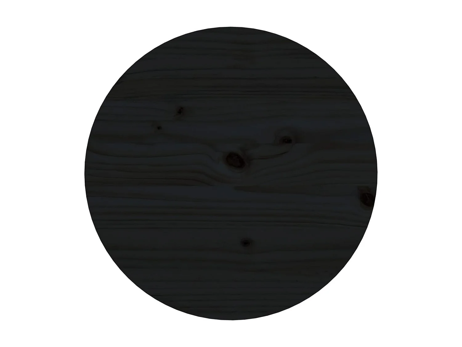 Table basse Noir Ø 55x60 cm Bois massif de pin