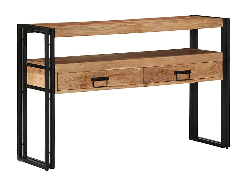 Table console Marron 120 x 33 x 75 cm Bois d'acacia massif
