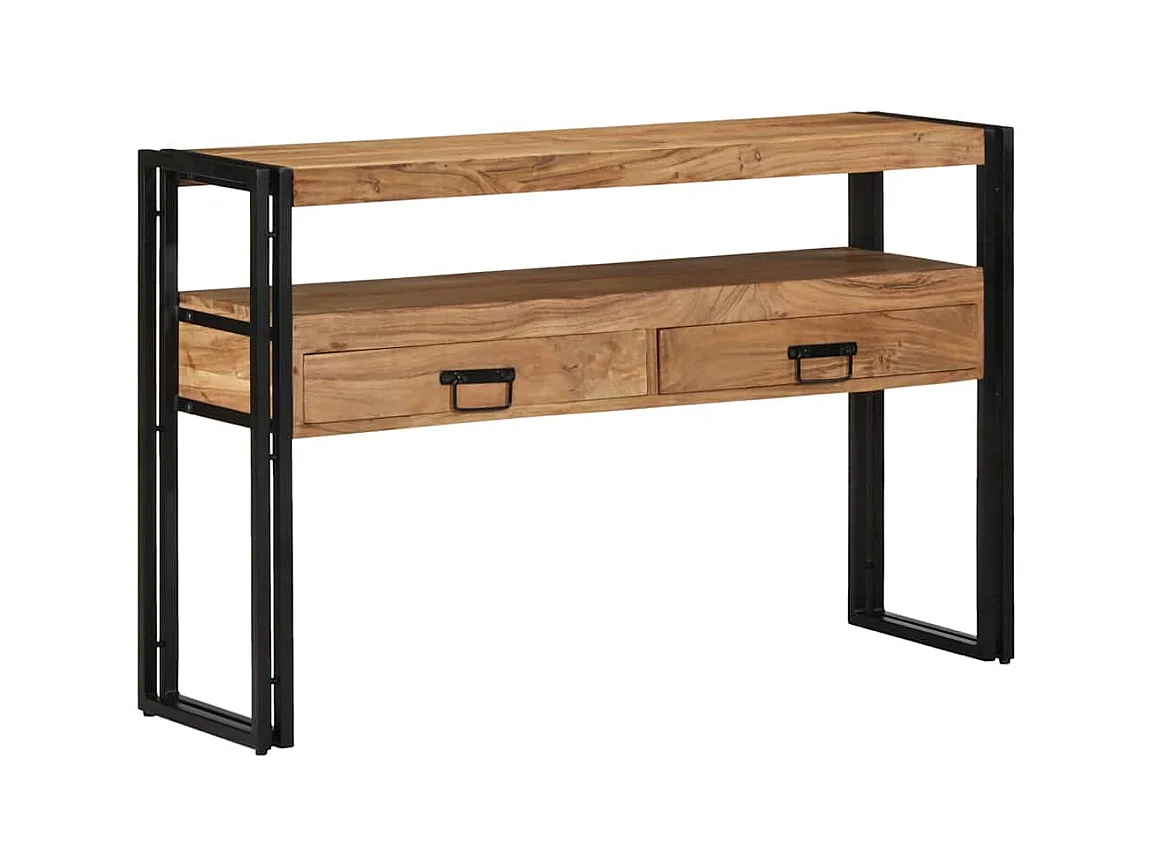 Table console Marron 120 x 33 x 75 cm Bois d'acacia massif