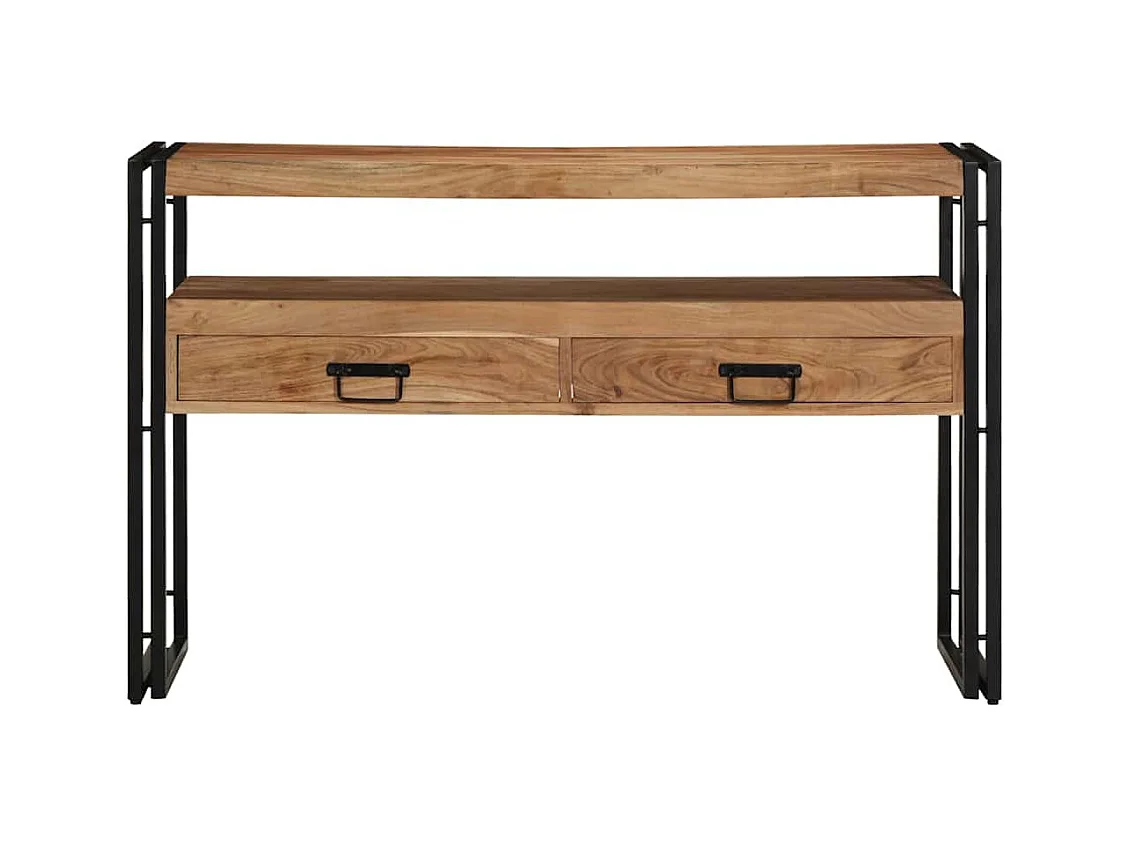 Table console Marron 120 x 33 x 75 cm Bois d'acacia massif