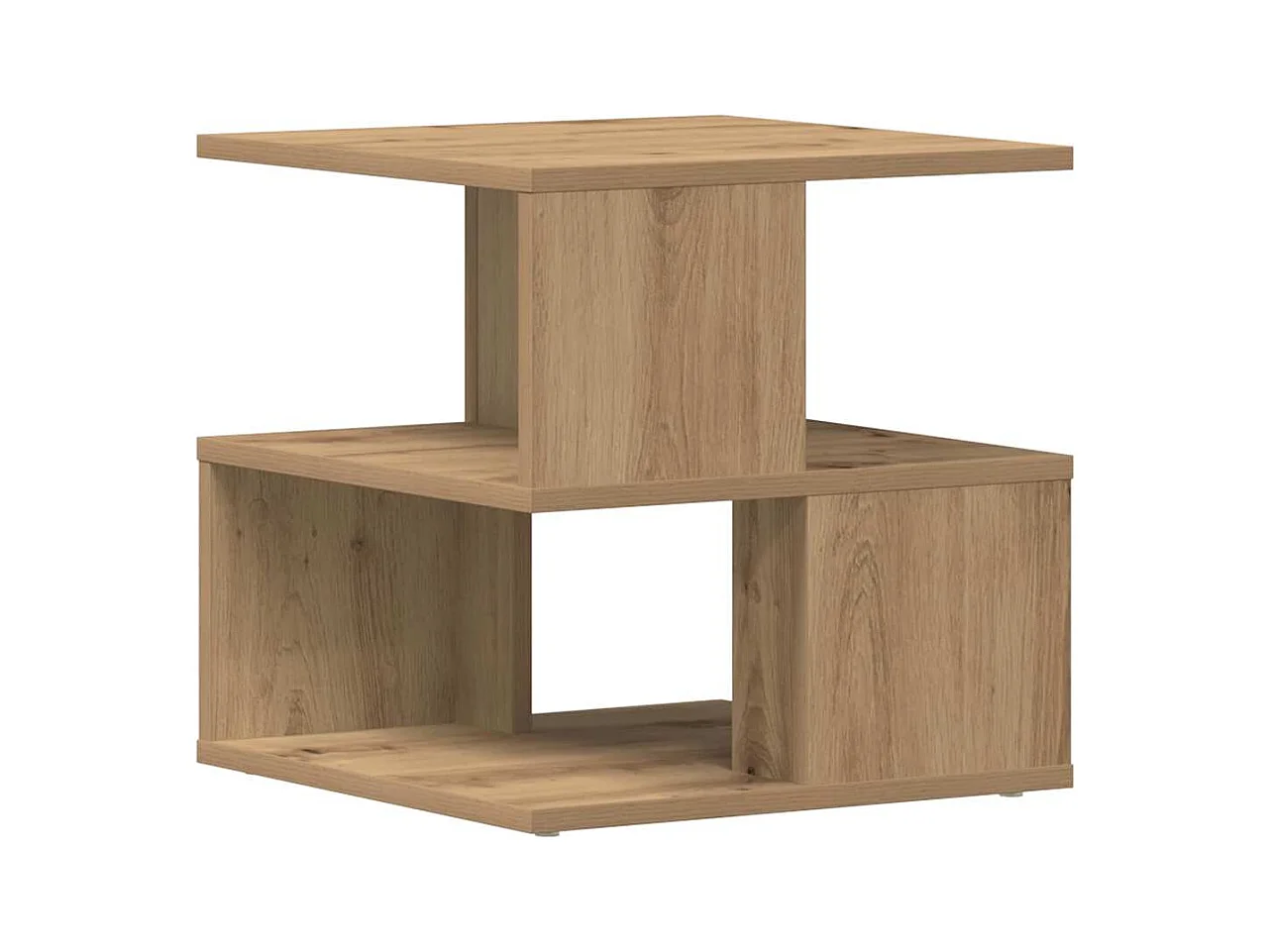 Tavolino laterale in rovere fatto a mano 40 x 40 x 40 cm