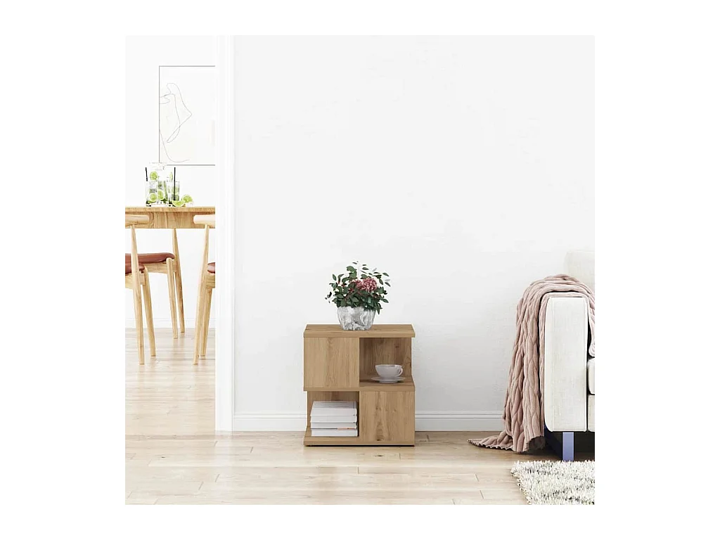 Tavolino laterale in rovere fatto a mano 40 x 40 x 40 cm