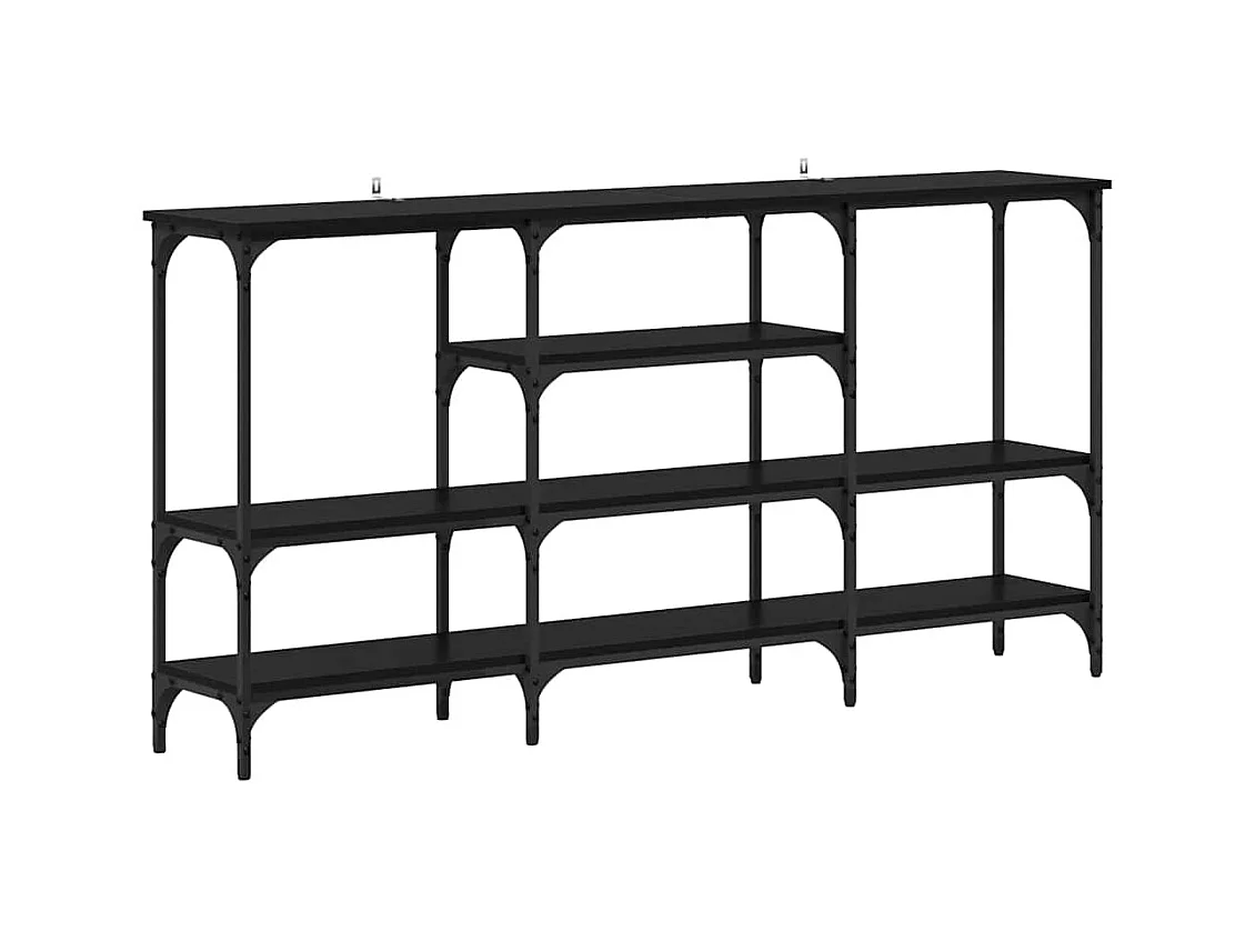Table console Chêne noir 160 x 29 x 80 cm Bois d'ingénierie