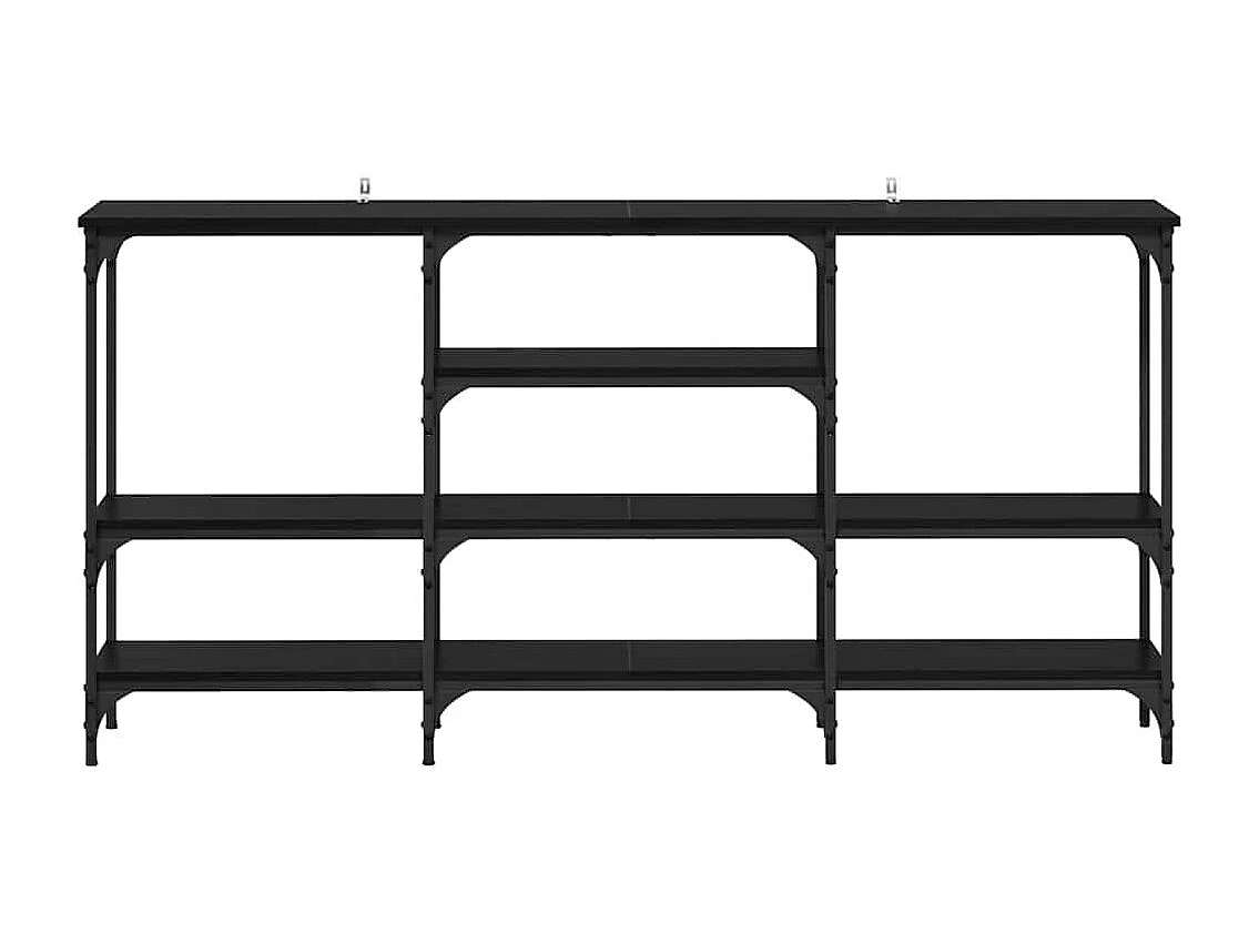 Table console Chêne noir 160 x 29 x 80 cm Bois d'ingénierie