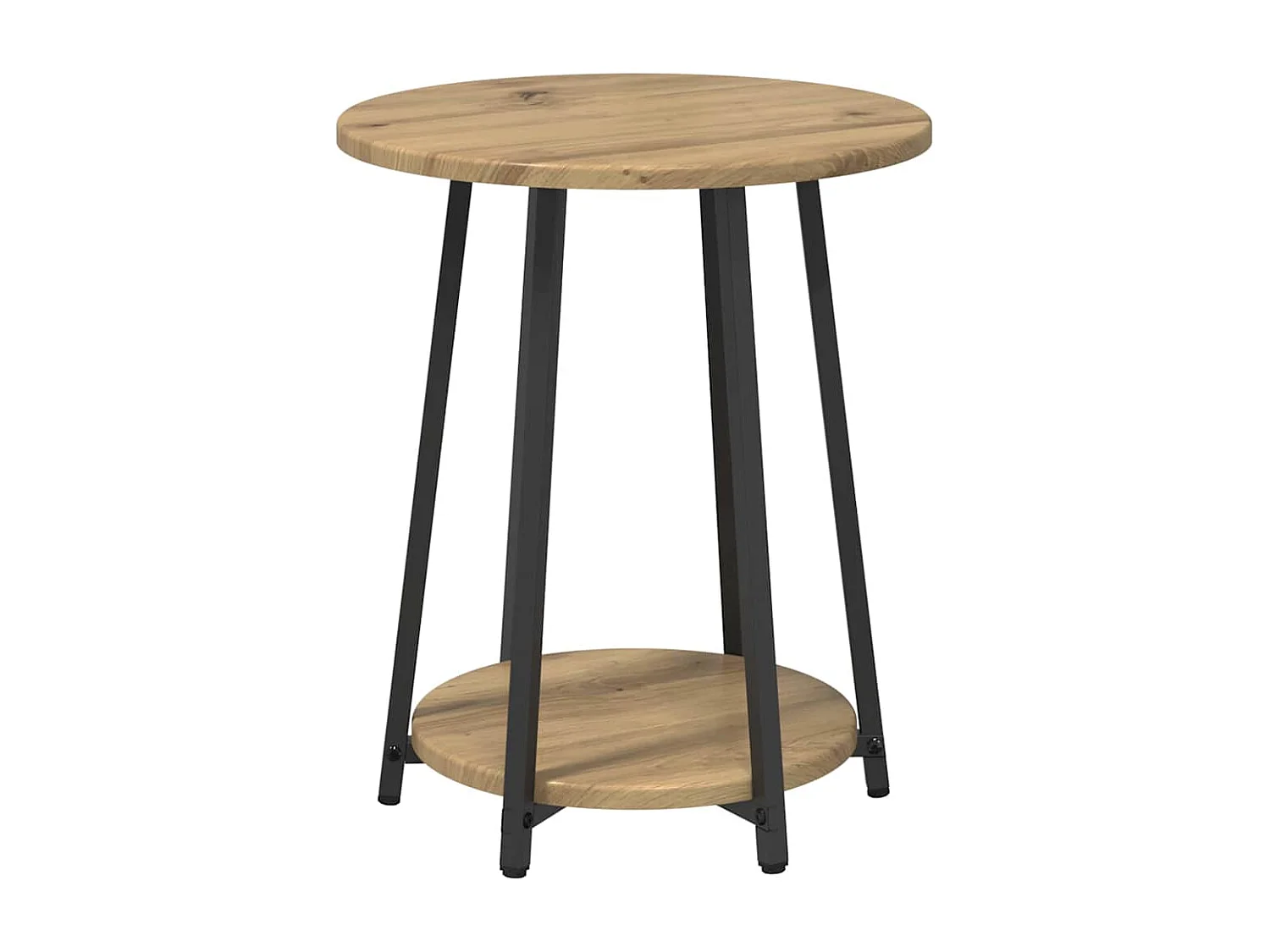 Ensemble de tables d'appoint 2 pcs Chêne artisanal et noir