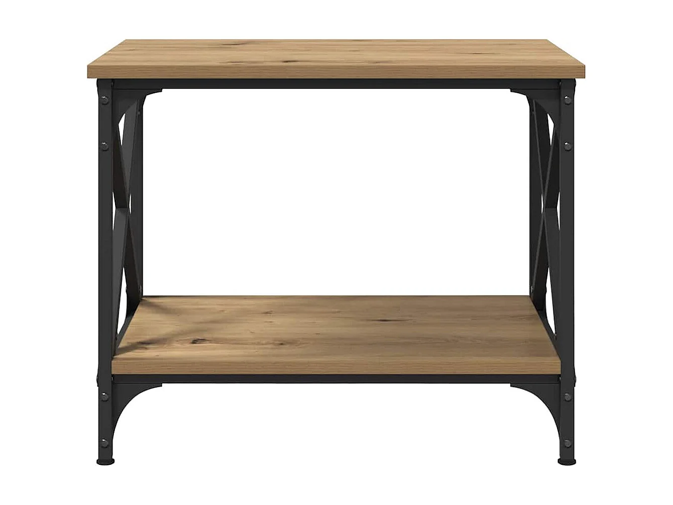 Table d'appoint chêne artisanal 55 x 38 x 45 cm