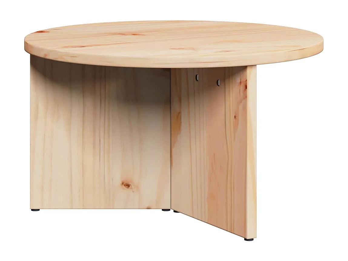 Table basse 2 pcs Naturel 49 x 49 x 28 cm Bois de pin massif