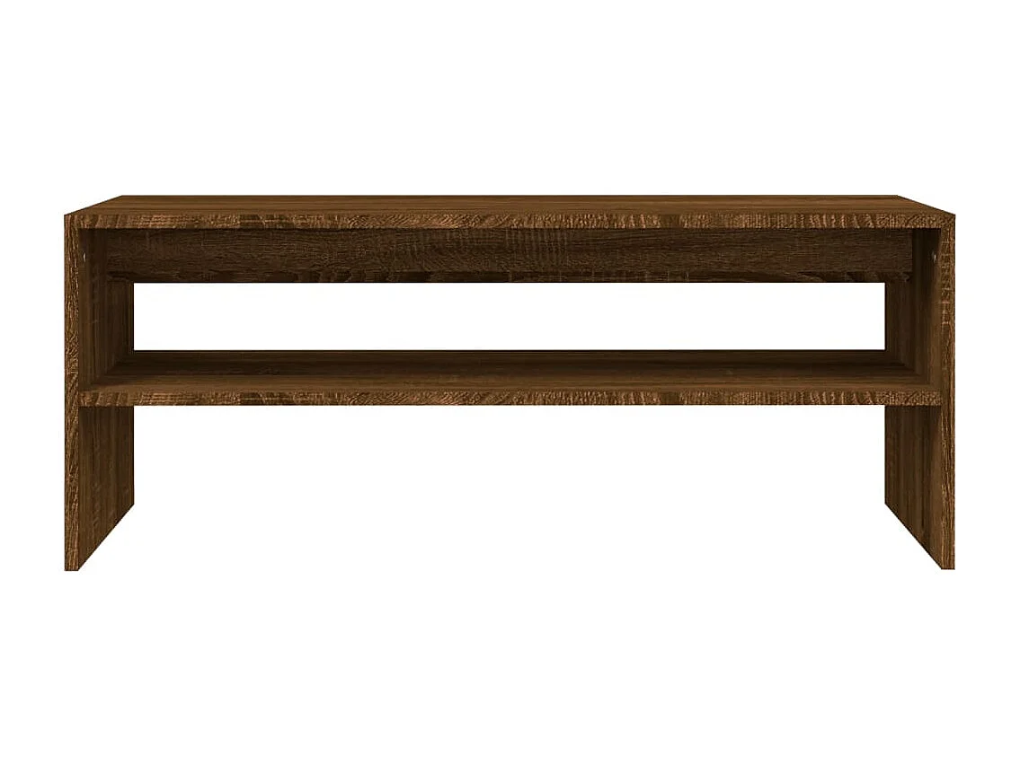 Tavolino da caffè Rovere marrone 100x40x40 cm Legno ingegnerizzato