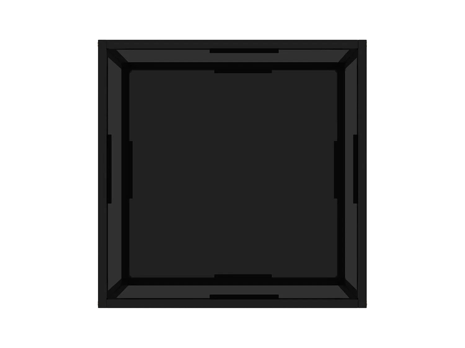 Table basse Noir 60x60x35 cm Verre trempé