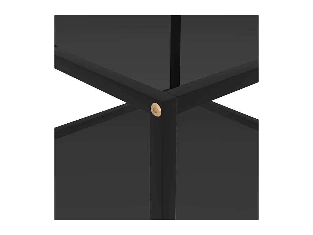 Table basse Noir 60x60x35 cm Verre trempé