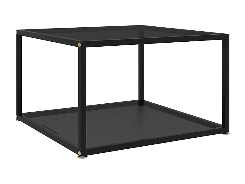 Salontafel Zwart 60x60x35 cm Gehard glas