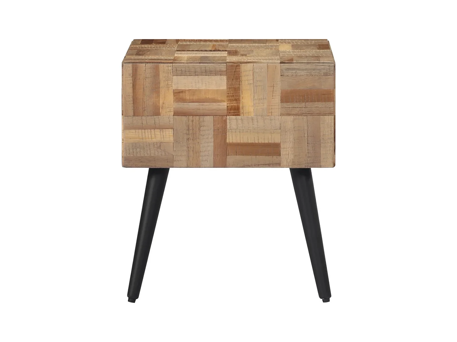 Mesa auxiliar 40x40x45 cm teca maciza recuperada