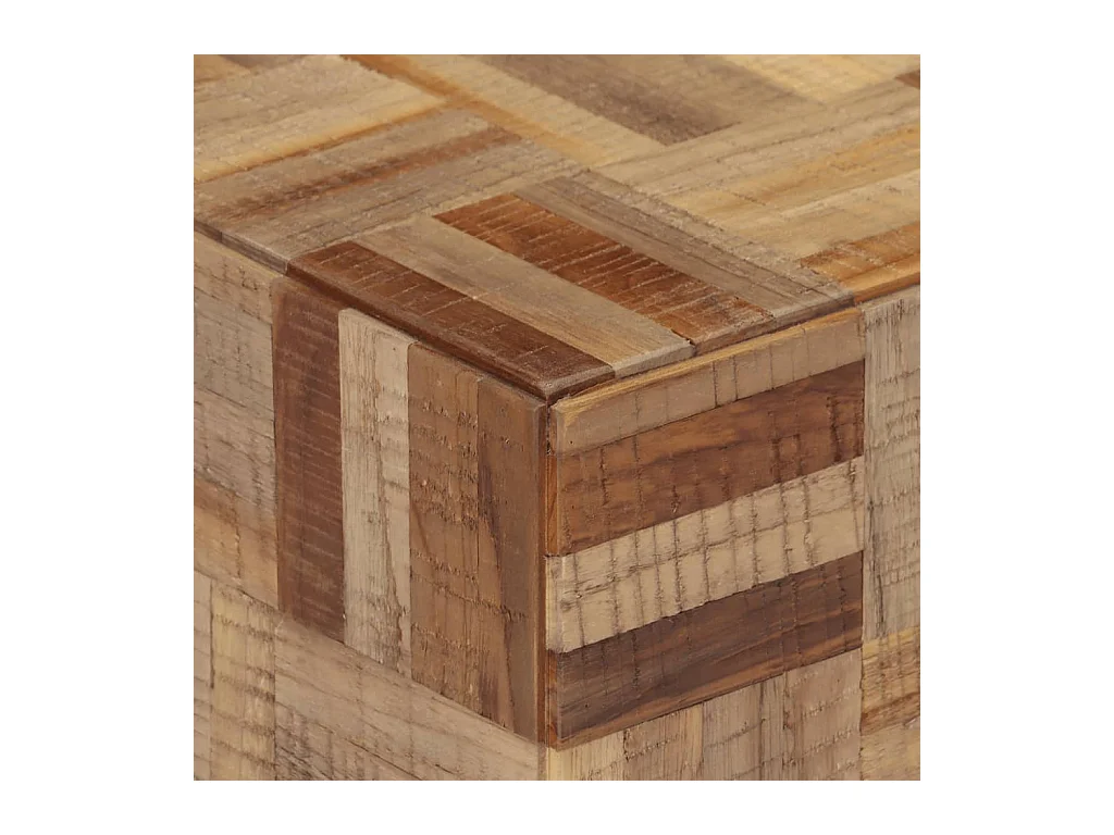 Mesa auxiliar 40x40x45 cm teca maciza recuperada