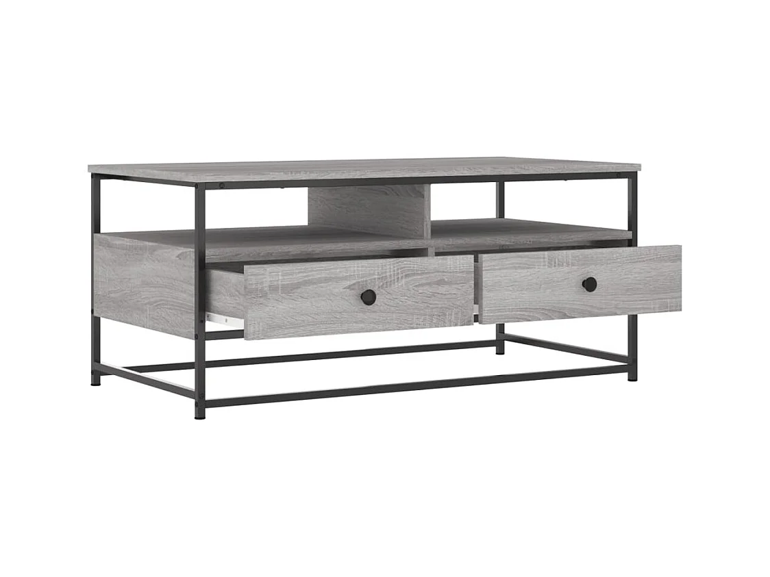 Sonoma salontafel grijs 100x51x45 cm bewerkt hout