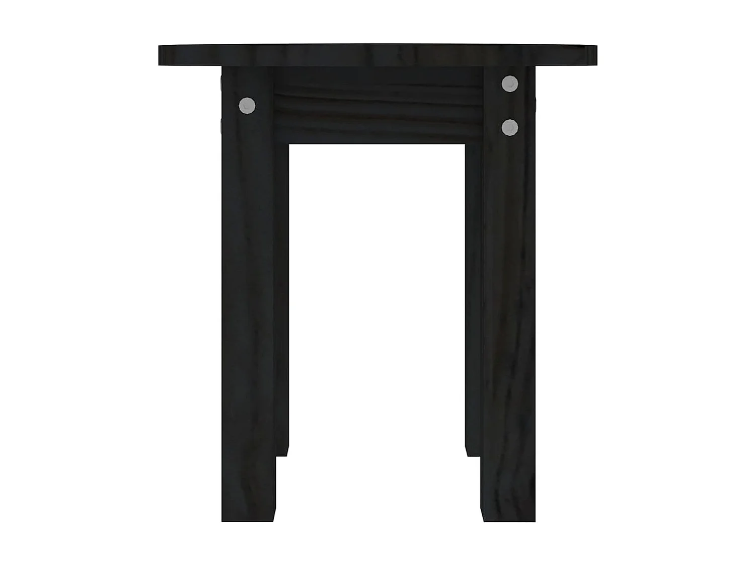 Salontafel Zwart Ø 35x35 cm Massief grenenhout