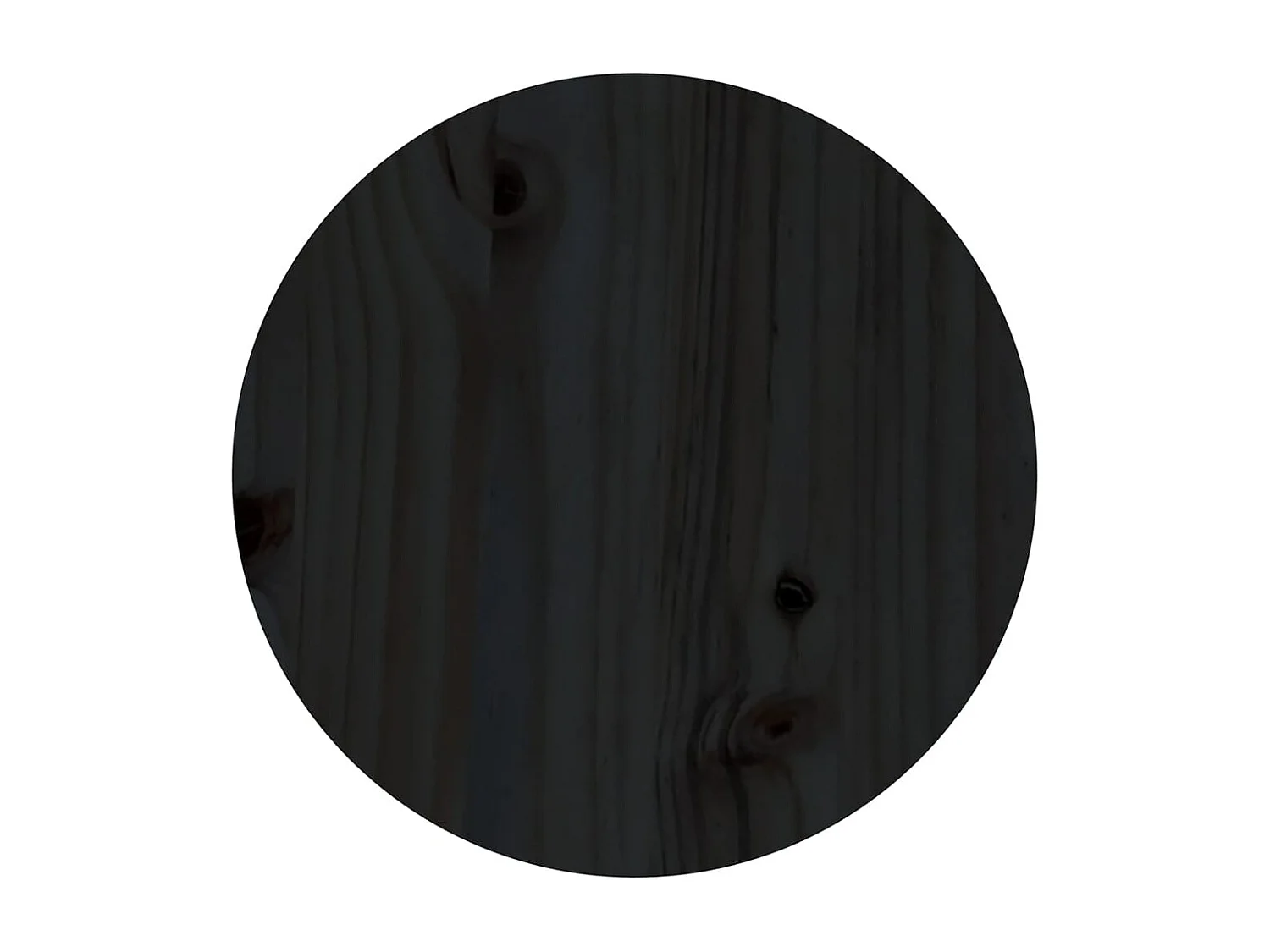 Tavolino da caffè Nero Ø 35x35 cm Legno massello di pino