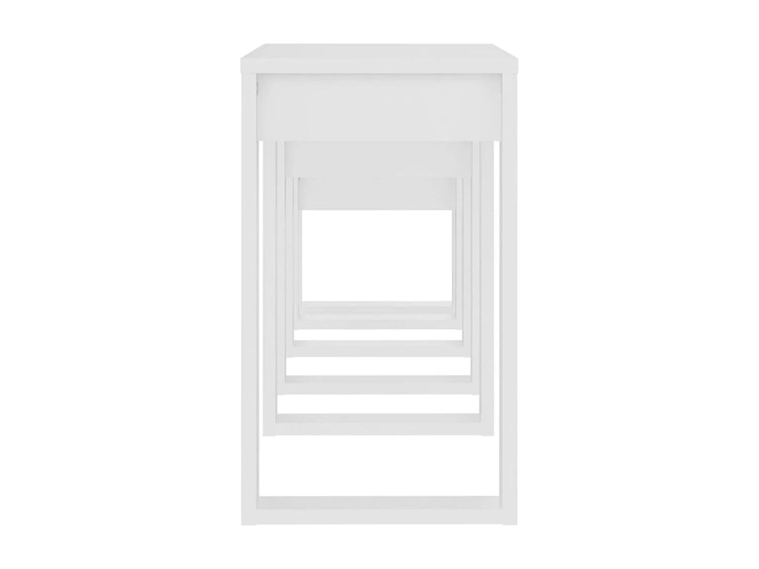 Tables gigognes 3 pcs Blanc Bois d'ingénierie