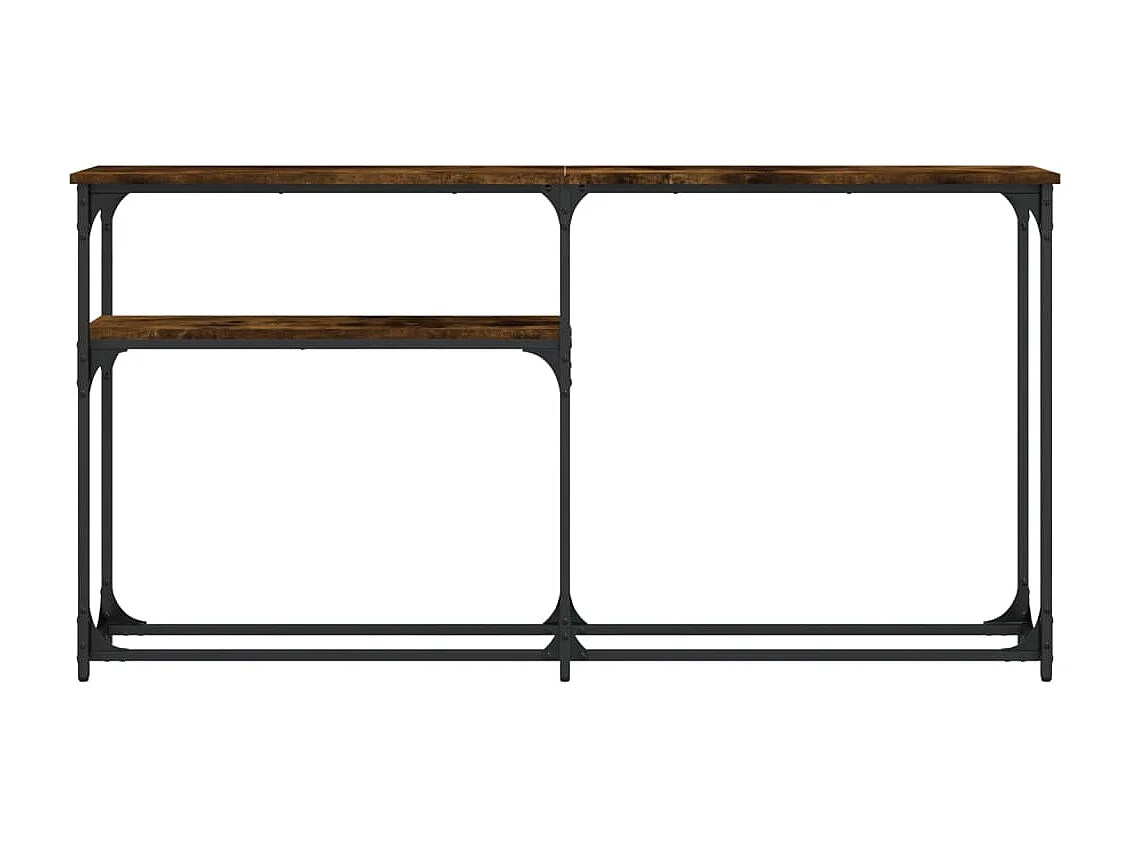 Tavolo consolle in rovere affumicato 145x22,5x75 cm in legno ingegnerizzato
