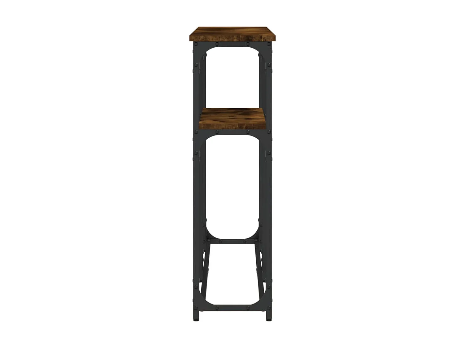 Consoletafel van gerookt eikenhout 145x22,5x75 cm bewerkt hout