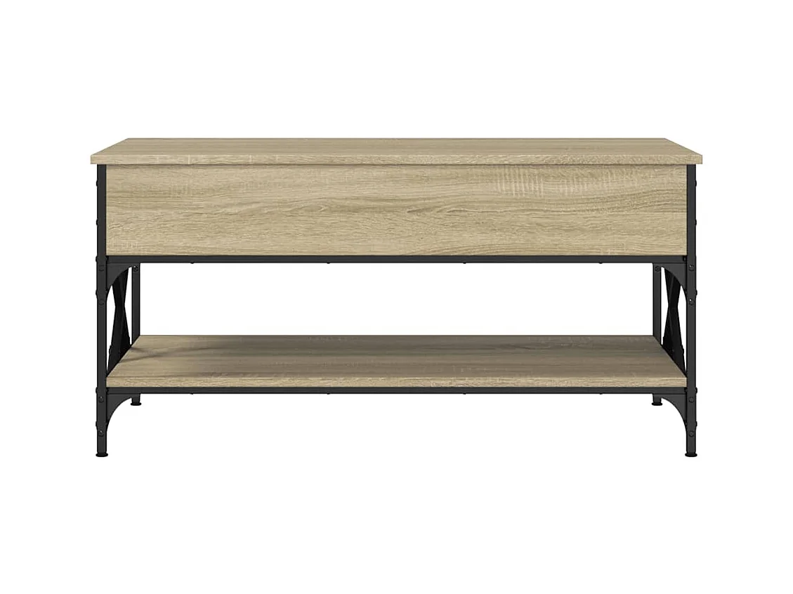 Sonoma eiken salontafel 100x50x50cm bewerkt hout en metaal