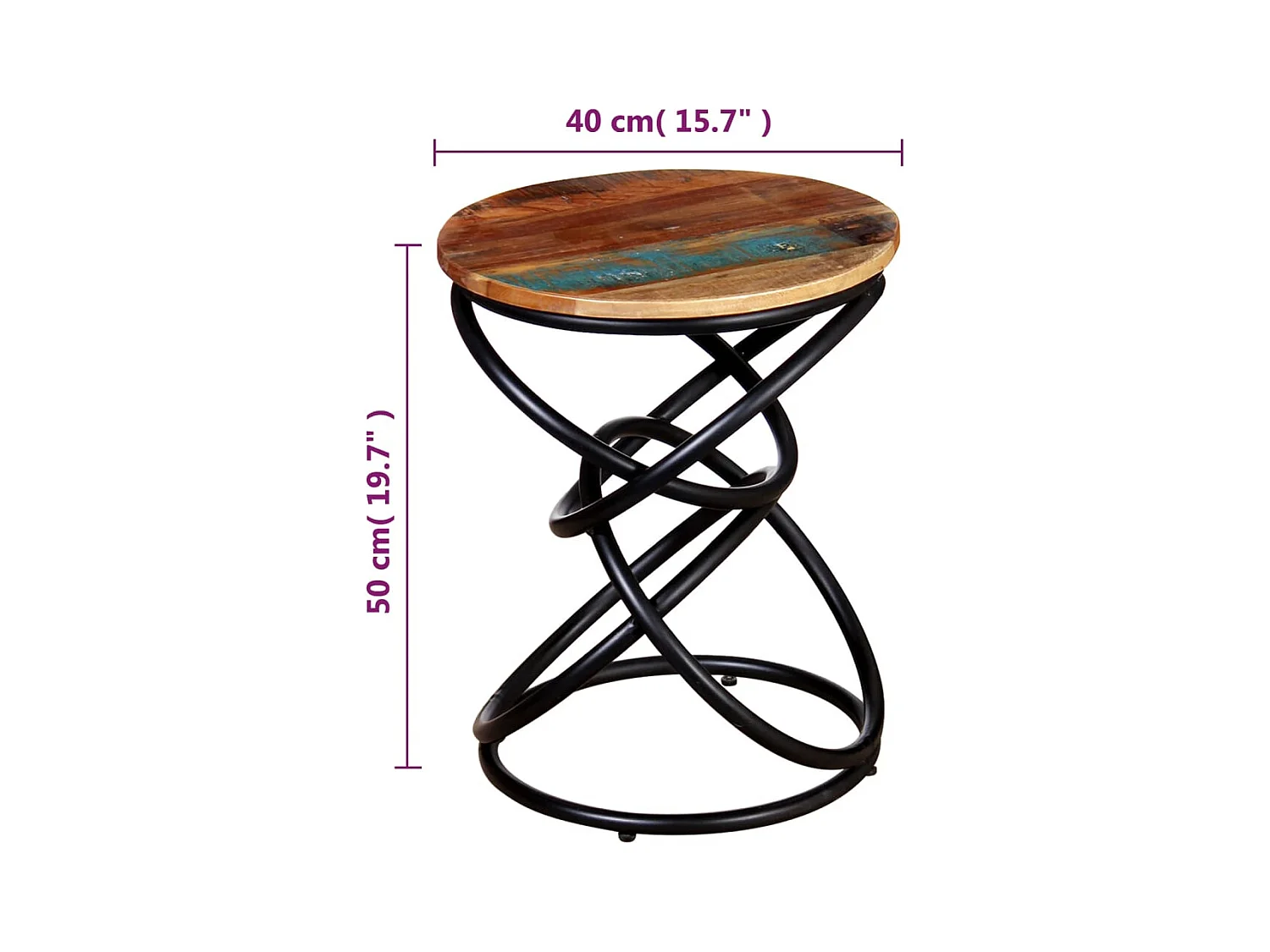 Table d'appoint Bois de récupération massif