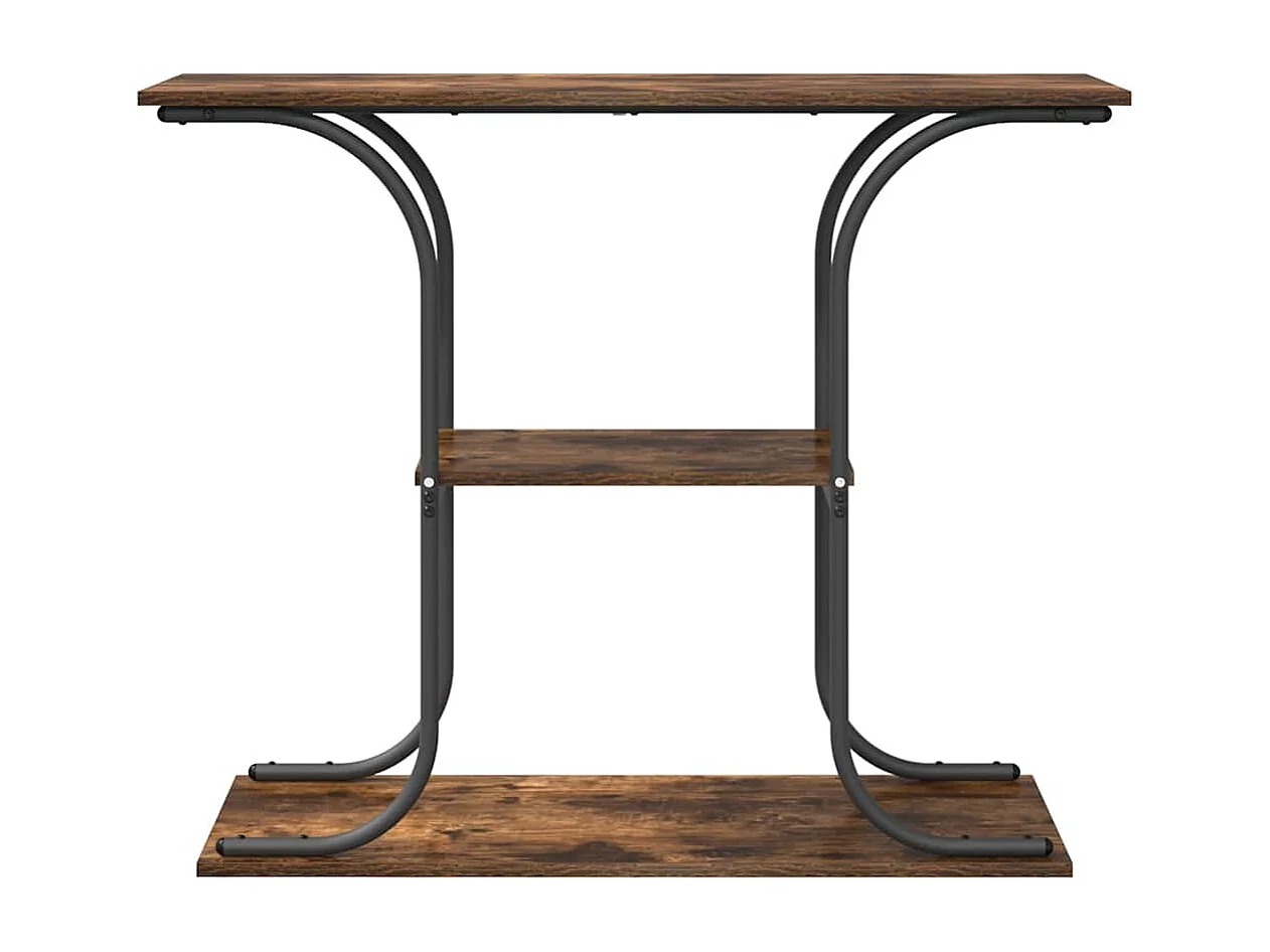 Consoletafel Gerookt eikenhout 101 x 35 x 80,5 cm Technisch hout