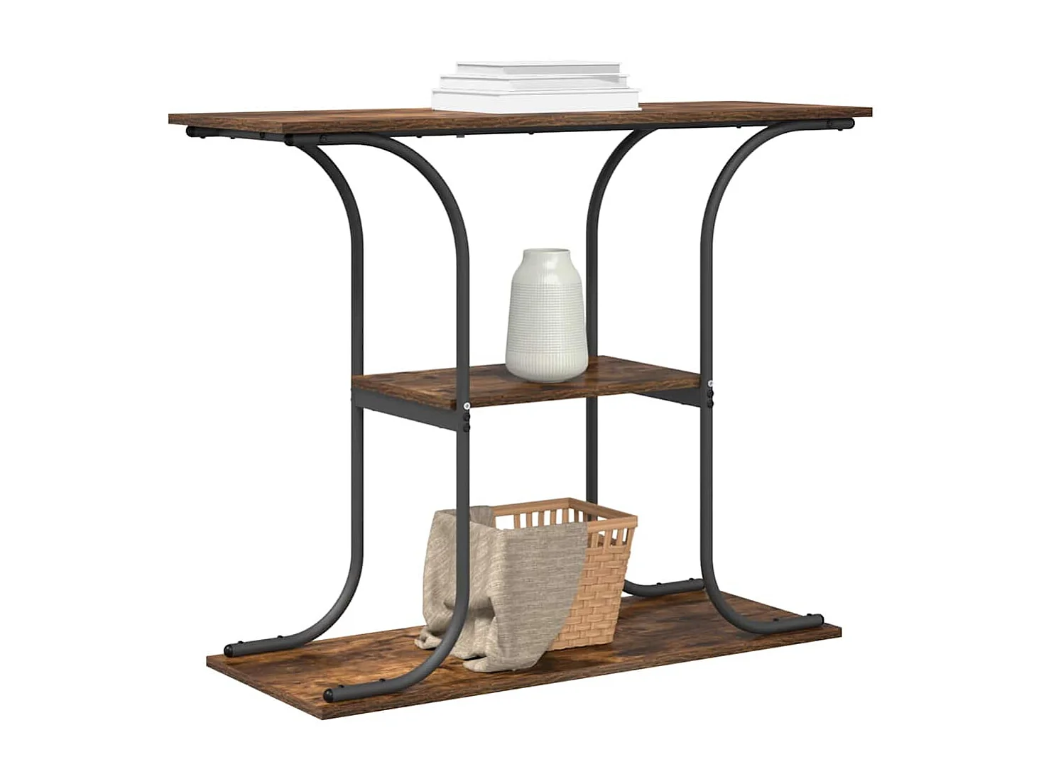 Table console Chêne fumé 101 x 35 x 80.5 cm Bois d'ingénierie