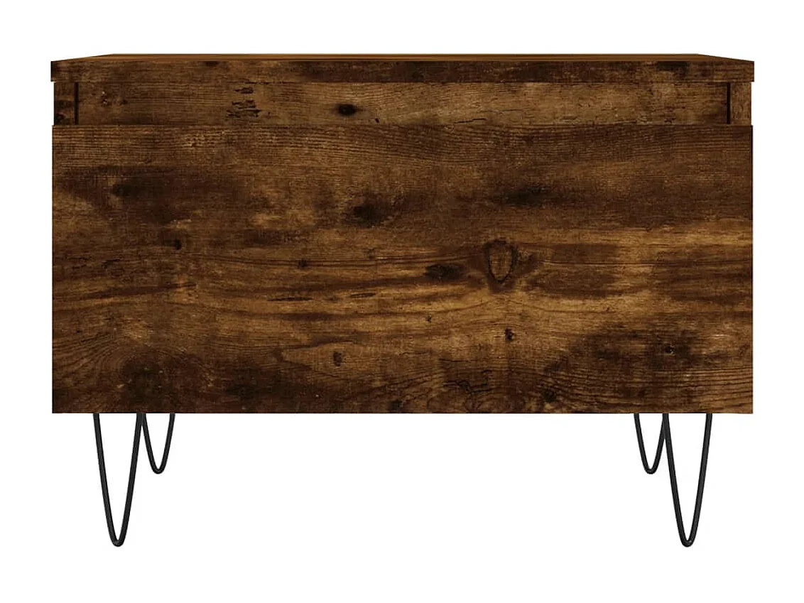 Tavolini da caffè 2 pezzi rovere affumicato 50x46x35 cm legno ingegnerizzato