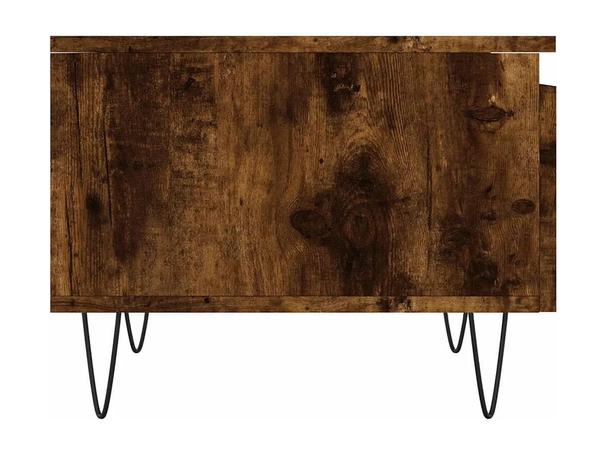 Tavolini da caffè 2 pezzi rovere affumicato 50x46x35 cm legno ingegnerizzato